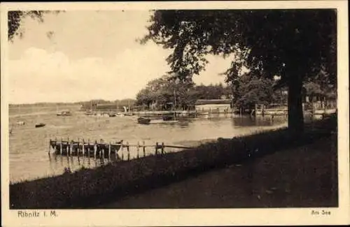 Ak Ribnitz in Mecklenburg, See, Brücke