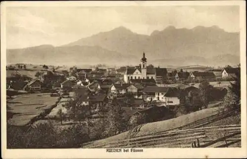 Ak Rieden am Forggensee Allgäu, Gesamtansicht