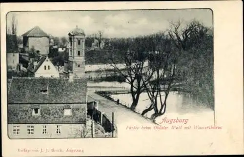 Ak Augsburg in Schwaben, Oblater Wall, Wasserturm