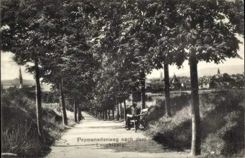 Ak Eschwege an der Werra Hessen, Promenadenweg, Leuchtberg