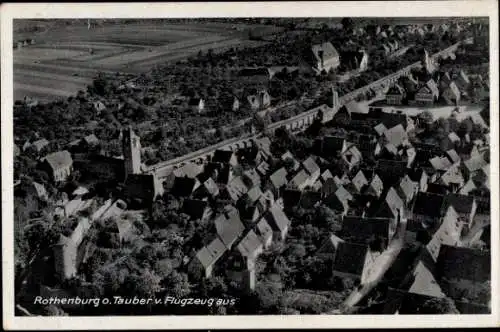 Ak Rothenburg ob der Tauber Mittelfranken, Fliegeraufnahme