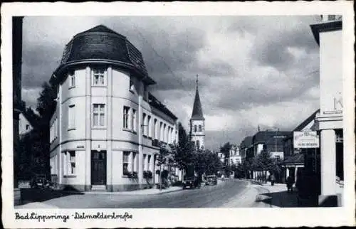 Ak Bad Lippspringe in Westfalen, Detmolder Straße