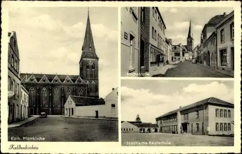 Ak Kaldenkirchen Nettetal am Niederrhein, Katholische Pfarrkirche, Hochstraße, Realschule