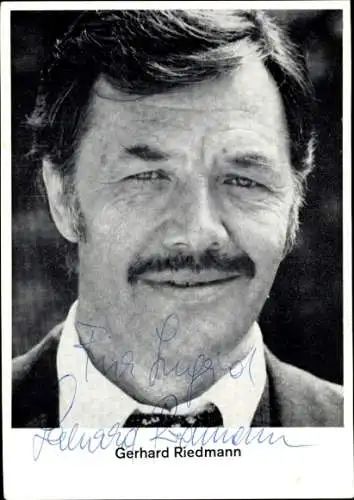 Ak Schauspieler Gerhard Riedmann, Portrait, Autogramm