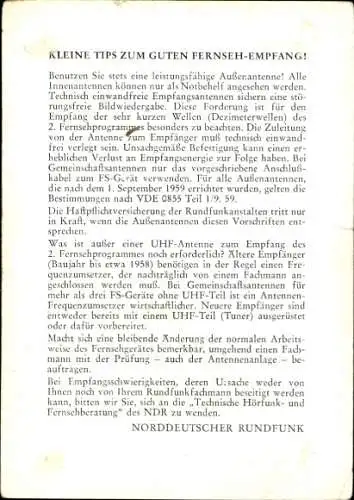 Ak Fernsehmoderator Carlheinz Hollmann, Portrait, Norddeutscher Rundfunk