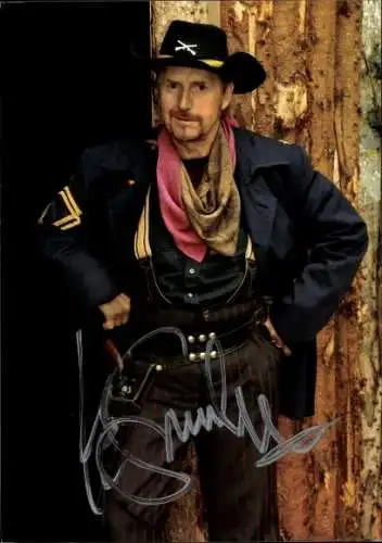 Ak Schauspieler Martin Semmelrogge, Portrait,  Autogramm, Der Schatz im Silbersee, Cowboy
