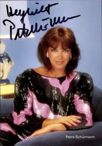 Ak Schauspielerin Petra Schürmann, Portrait, Autogramm