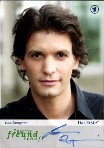 Ak Schauspieler Luca Zamperoni, Portrait, Autogramm, ARD, Serie In aller Freundschaft