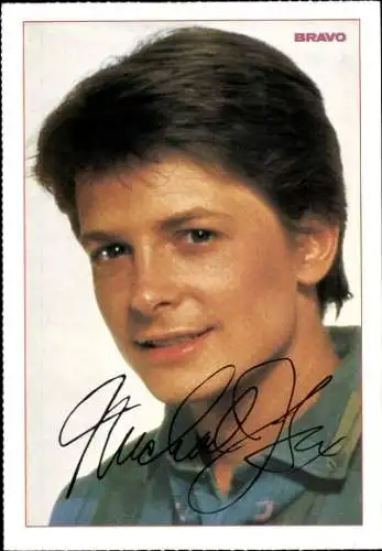 Ak Schauspieler Michael J. Fox, Portrait, Autogramm, Bravo