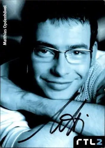 Ak Schauspieler Matthias Opdenhövel, Portrait, Autogramm, RTL 2, Bitte Lächeln