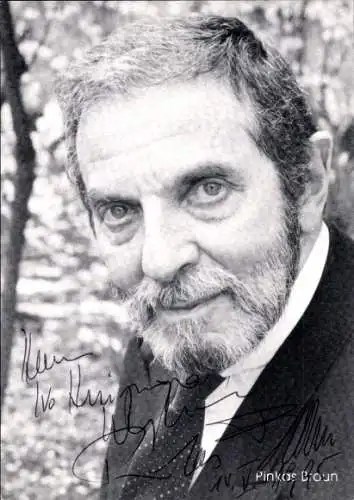 Ak Schauspieler Pinkas Braun, Portrait, Autogramm