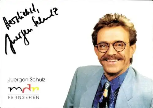 Ak Schauspieler Juergen Schulz, Portrait, Autogramm, MDR