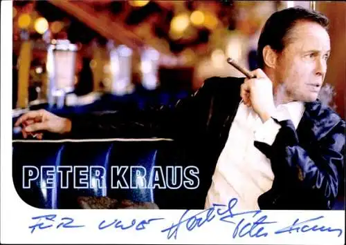 Ak Schauspieler Peter Kraus, Portrait, Autogramm, Sänger