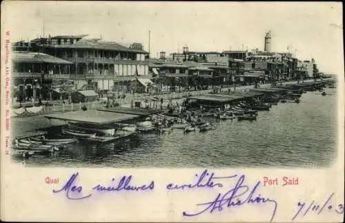 Ak Port Said Ägypten, Kai