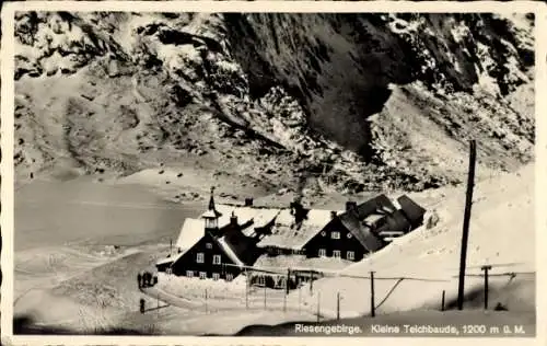 Ak Riesengebirge, Kleine Teichbaude, Schronisko Samotnia, Winter, Schnee