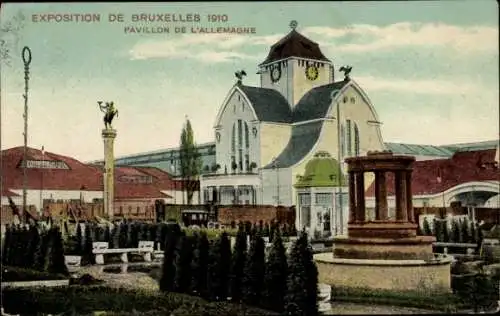 Ak Brüssel Brüssel, Ausstellung 1910, Deutschland-Pavillon