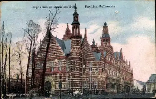 Ak Brüssel, Weltausstellung 1910, Niederländischer Pavillon