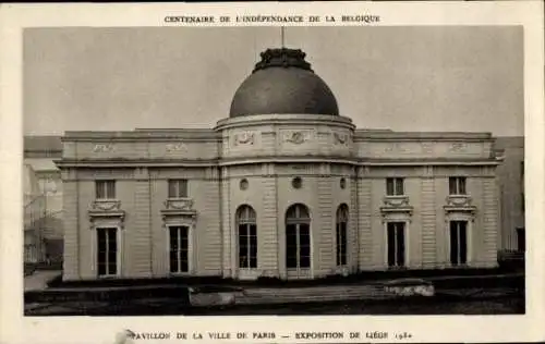 Ak Liege, Weltausstellung 1930, Pavillon der Stadt Paris
