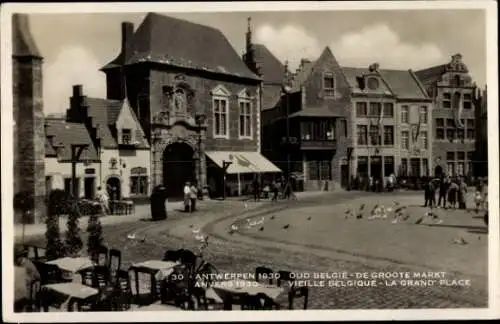 Ak Antwerpen Antwerpen Flandern, Weltausstellung 1930, Oud Belgie, Grand Place