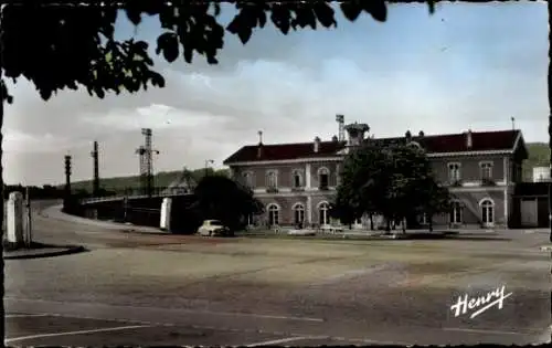 Ak Pont à Mousson Mussenbrück Lorraine Meurthe et Moselle, Gare