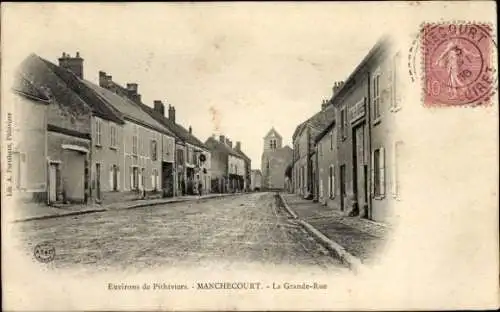 Ak Manchecourt Loiret, Grande Rue