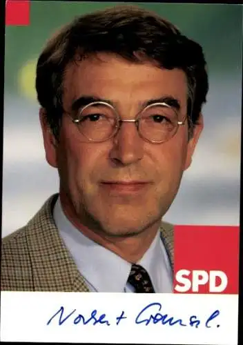 Autogrammkarte Norbert Gansel, MdB der SPD, Autogramm