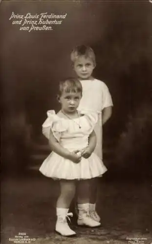 Ak Prinz Louis Ferdinand und Prinz Hubertus von Preußen, Portrait