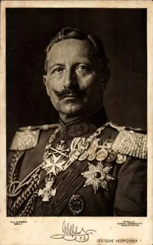 Ak Kaiser Wilhelm II., Portrait in Uniform, Orden, Liersch