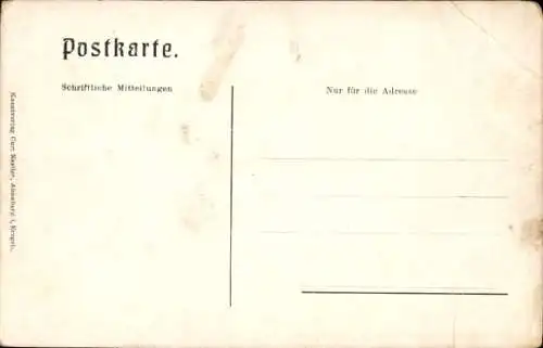 Lied Ak Nestler, Eugen, 'S schiene Mädl, Frau an einem Gartenzaun, erzgebirgische Mundart