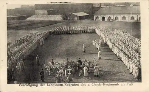 Ak 2. Garde-Regiment zu Fuß, Vereidigung der Landsturm-Rekruten