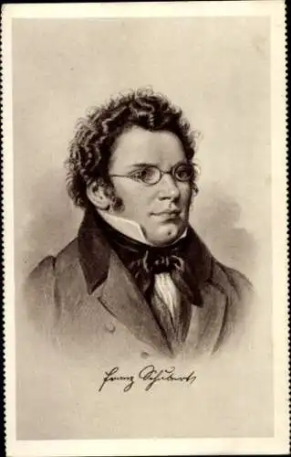 Künstler Ak Komponist Franz Schubert, Portrait