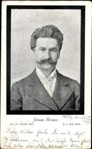 Ak Komponist Johann Strauss, Portrait