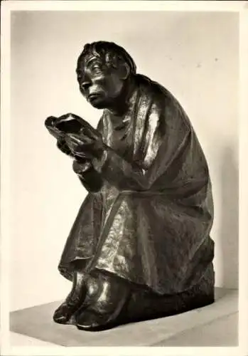 Ak Plastik von Ernst Barlach, Der Lesende