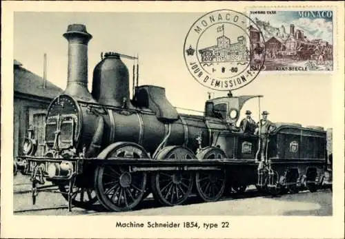 Maximum Ak Monegassische Eisenbahn, Machine Schneider 1854, type 22, Dampflok