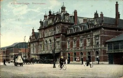 Ak Den Haag Den Haag Südholland, Stationsplein