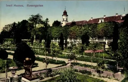 Ak Insel Mainau im Bodensee, Rosengarten