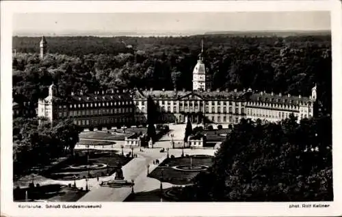 Ak Karlsruhe in Baden, Schloss, Landesmuseum