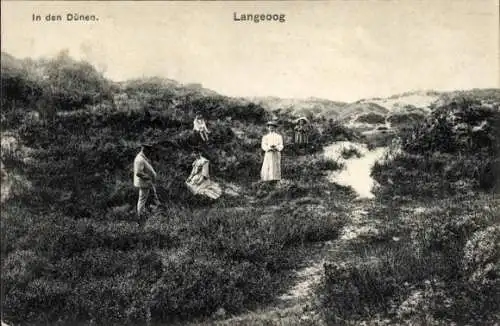 Ak Nordseebad Langeoog Ostfriesland, In den Dünen