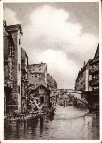 Ak Nürnberg in Mittelfranken, Fleischbrücke