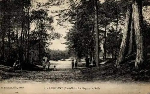 Ak Larchant Seine-et-Marne, Der Strand und der Sand