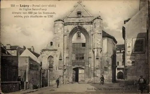 Ak Lagny Seine et Marne, Kirche Saint Furcy