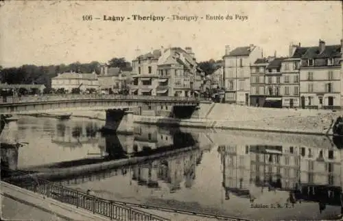 Ak Lagny Thorigny sur Marne Seine et Marne, Eingang zum Land