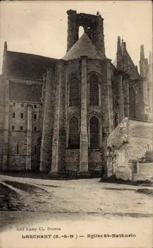 Ak Larchant Seine-et-Marne, St-Mathurin-Kirche