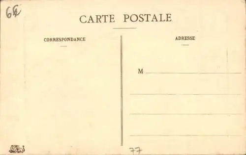 Passepartout Ak Larchant Seine-et-Marne, St-Mathurin-Kirche, Turm