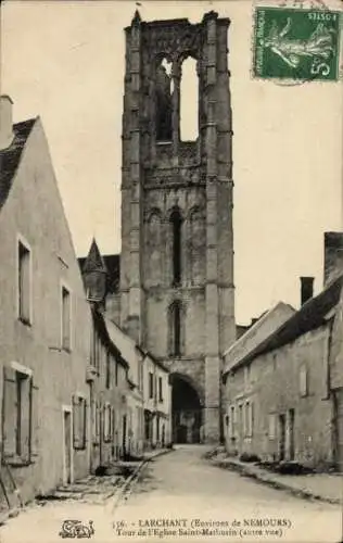 Ak Larchant Seine-et-Marne, St-Mathurin-Kirche, Besichtigung