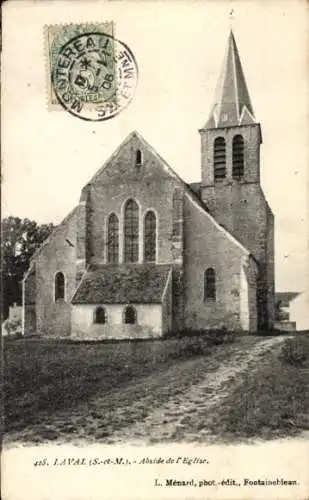 Ak Laval Seine et Marne, Apsis der Kirche