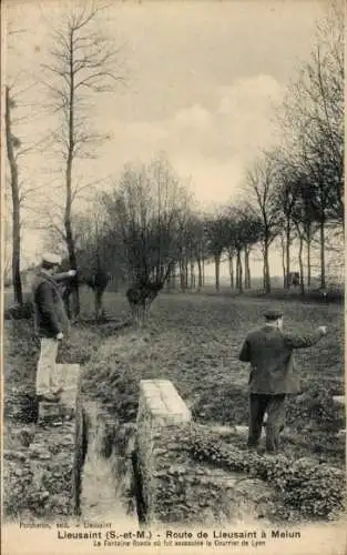 Ak Melun Seine et Marne, Route de Lieusaint