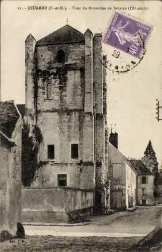 Ak Jouarre Seine et Marne, Klosterturm