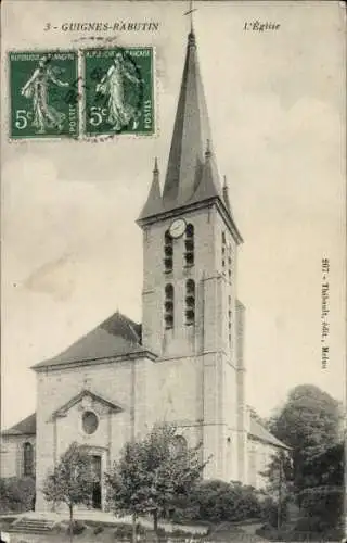 Ak Guignes Rabutin Seine et Marne, Kirche