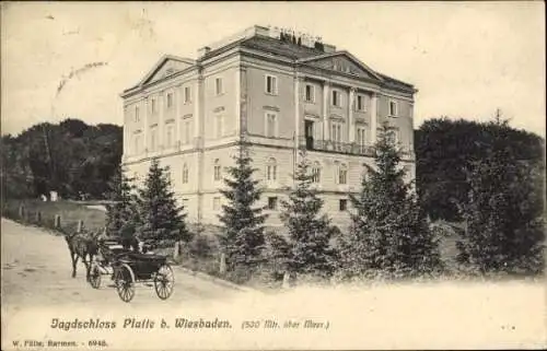 Ak Wiesbaden in Hessen, Jagdschloss Platte